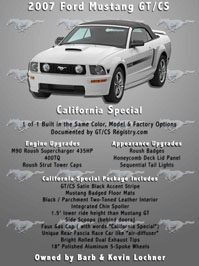 2007 Mustang GT/CS Show Car Board