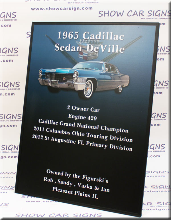 1965 Cadillac Show Car Sign