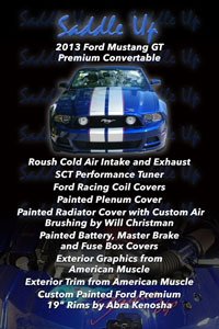 2013 Ford Mustang GT Car Show Sign