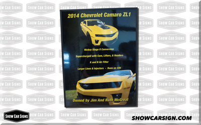 2014 Camaro ZL1 Car Show Board
