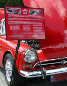 Sunbeam Tiger Car Show Board