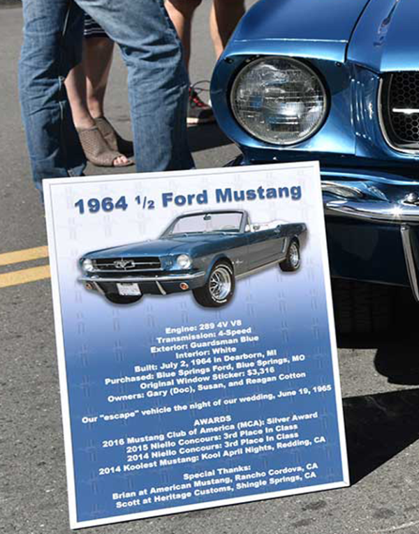 Car Show Boards Car Show Signs Car Show Displays Props Cars & Bikes!