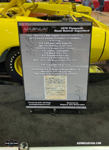 70 Road Runner Show Board