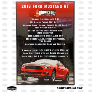 Ford Mustang GT Car Show Board